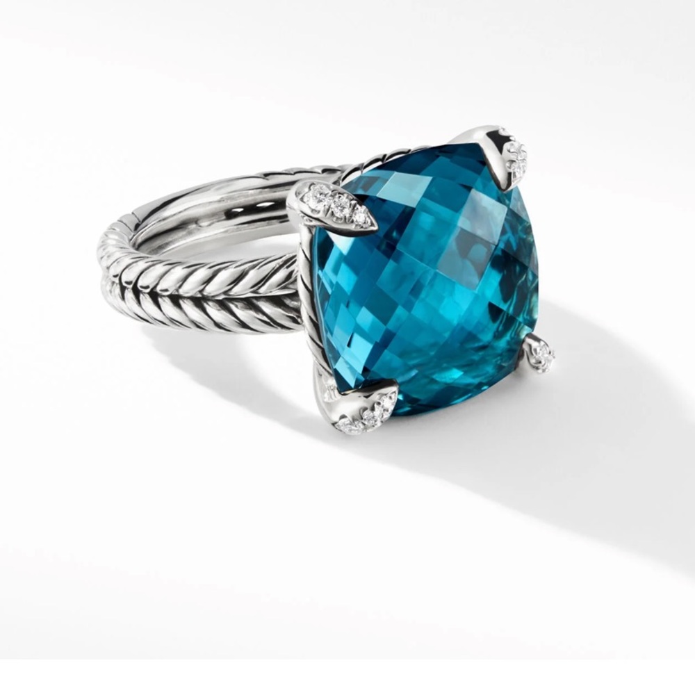 David Yurman Chatelaine ring in Hampton Blue Topaz